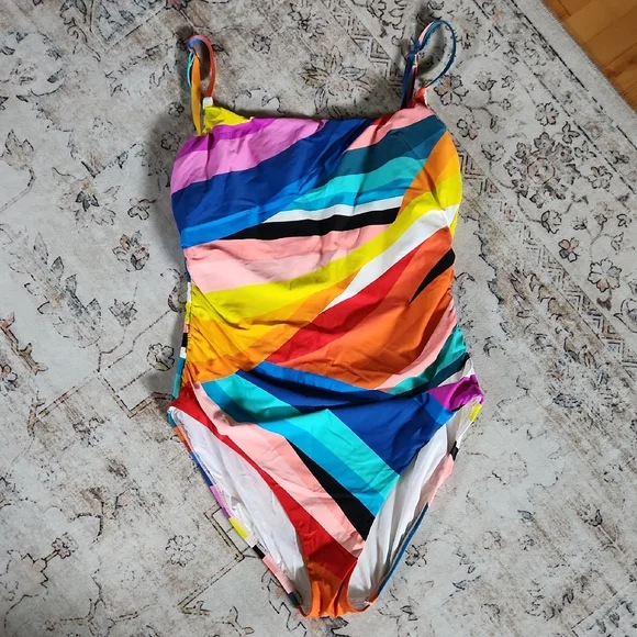 La Blanca Multicolor One Piece Swimsuit Size 14 - Picture 2 of 5